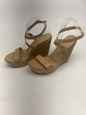 Stuart Weitzman Womens 5050 Raffia Wedge Sandals Sz 11 B